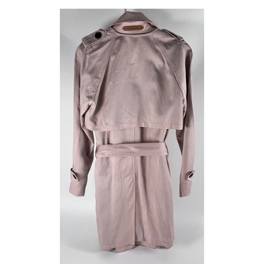 Rare Coach Convertible Trench Coat Dress XS Quartz Pink Detachable Sleeve $695 - Picture 8 of 10